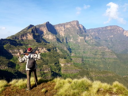 Scout i Simien Mountains