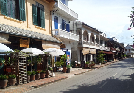 Gamle kolonivillaer i Luang Prabang