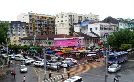 Trafikk i Yangon