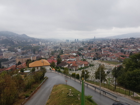 Utsikt fra gul festning i Sarajevo